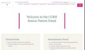 
							         CCRM Boston MA & NH Patient Portal | CCRM Fertility Clinic								  
							    