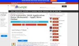 
							         CCS University 2019 Application Form (Extended) – Apply Here Online								  
							    
