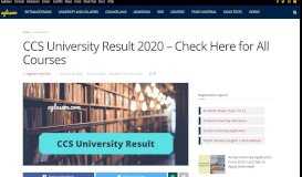 
							         CCS University Result 2019 | AglaSem Admission								  
							    