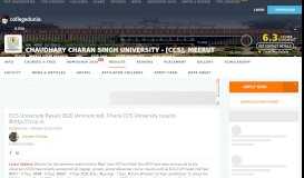
							         CCS University Result 2019: Online Examination Form, Admit Card								  
							    