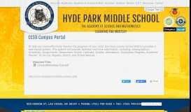 
							         CCSD Campus Portal - Hyde Park Middle School								  
							    
