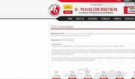 
							         CCSD Information - B. Mahlon Brown Academy of International Studies								  
							    