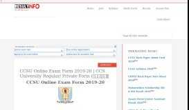
							         CCSU Online Exam Form 2019-20 CCS University Regular/ Private ...								  
							    