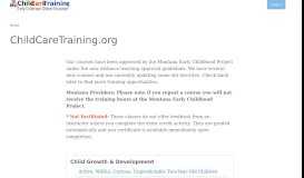 
							         CCT: Course Catalog - ChildCareTraining.org								  
							    