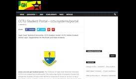 
							         CCTU Student Portal – cctu.systems/portal - GHstudents								  
							    
