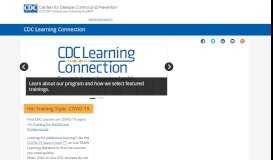 
							         CDC Learning Connection | CDC								  
							    