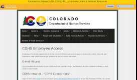 
							         CDHS Employee Access - Colorado.gov								  
							    
