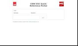 
							         CDW DSC Quick Reference Portal								  
							    
