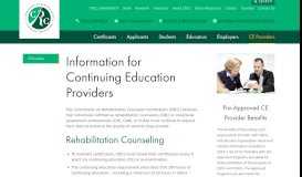 
							         CE Providers - Commission on Rehabilitation Counselor Certification								  
							    