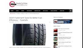 
							         CEAT Fuelsmarrt Tyres for Better Fuel Efficiency – TyreCafe – Car ...								  
							    