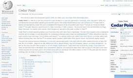 
							         Cedar Point - Wikipedia								  
							    