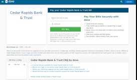 
							         Cedar Rapids Bank & Trust | Make Your Auto Loan Payment ...								  
							    