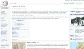 
							         Cedars of God - Wikipedia								  
							    