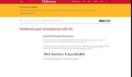 
							         Celebrate your Acceptance with Us - Dickinson College								  
							    