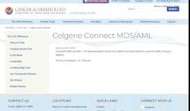 
							         Celgene Connect MDS/AML - CHCWM - Cancer & Hematology ...								  
							    