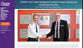 
							         CEMAST and HMS Collingwood cement naval engineering careers ...								  
							    