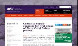 
							         Cemex to supply concrete for first phase of Plaza Coral ...								  
							    
