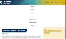 
							         Census of Marine Life Portal								  
							    