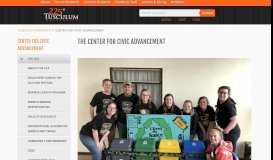 
							         CENTER FOR CIVIC ADVANCEMENT - Tusculum University								  
							    