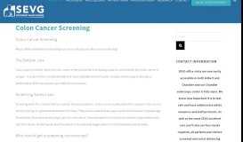 
							         Center for Colon Cancer Screening - Southeast Valley Gastroenterology								  
							    