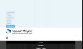 
							         Center for Specialty Care - Heywood Hospital								  
							    