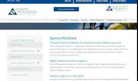 
							         Center for Sports Medicine and Arthroscopy - Atlantic Orthopaedic ...								  
							    