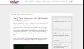 
							         Center Parcs' perks engage staff with key aims - Employee ...								  
							    