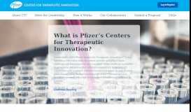 
							         Centers for Therapeutic Innovation								  
							    
