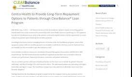 
							         Centra Health to Provide Long-Term Repayment Options to Patients ...								  
							    