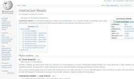 
							         CentraCare Health - Wikipedia								  
							    