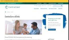 
							         CentraCare's eClinics provide 24/7 Convenience - CentraCare Health ...								  
							    