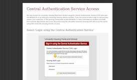 
							         Central Authentication Service Access - University Housing Portal								  
							    