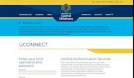 
							         Central Authentication Services - University of Central Oklahoma								  
							    