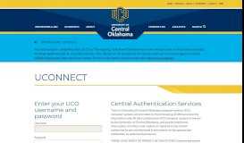 
							         Central Authentication Services - University of Central Oklahoma - UCO								  
							    