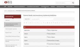 
							         Central bank and monetary authority websites								  
							    