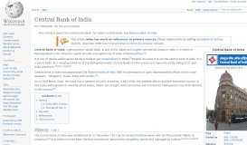 
							         Central Bank of India - Wikipedia								  
							    