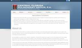 
							         Central Florida Pulmonary Group								  
							    
