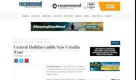 
							         Central Holidays' New Travel Agent Portal - Recommend								  
							    