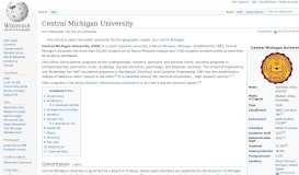 
							         Central Michigan University - Wikipedia								  
							    