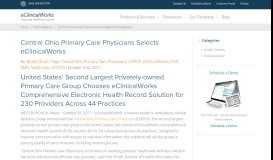 
							         Central Ohio Primary Care Physicians Selects eClinicalWorks								  
							    