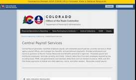 
							         Central Payroll Services | OSC - Colorado.gov								  
							    