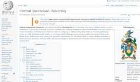 
							         Central Queensland University - Wikipedia								  
							    