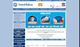 
							         Central Railway / Indian Railways Portal								  
							    