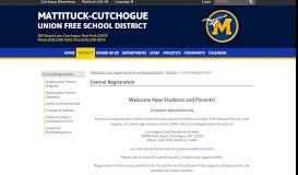 
							         Central Registration - Mattituck Cutchogue Union Free School District								  
							    