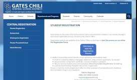 
							         Central Registration / Student Registration - Gates Chili								  
							    