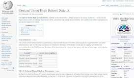 
							         Central Union High School District - Wikipedia								  
							    