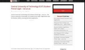 
							         Central University of Technology (CUT) Student Portal Login - cut.ac ...								  
							    