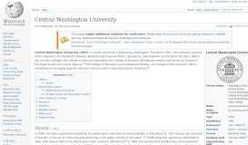 
							         Central Washington University - Wikipedia								  
							    