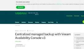 
							         Centralized Managed Backup - Enhanced with Veeam Availability ...								  
							    