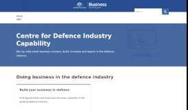 
							         Centre for Defence Industry Capability (CDIC) | business.gov.au								  
							    